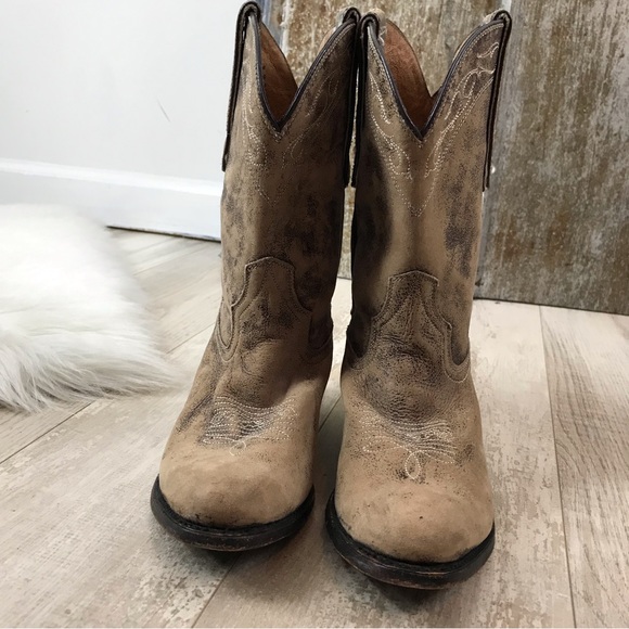 MIZ MOOZ Kactus Western Cowboy Boots Size 6 Rustic Distressed - Picture 4 of 12